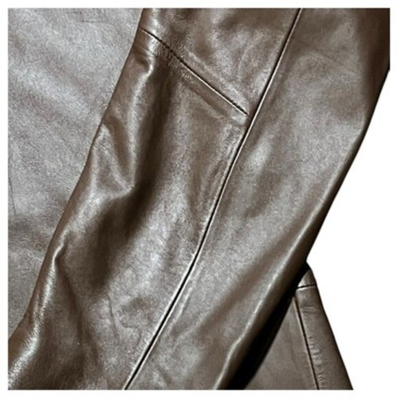 Nicole Miller Original Leather Jacket Brown Ladies Size XL - Picture 11 of 16